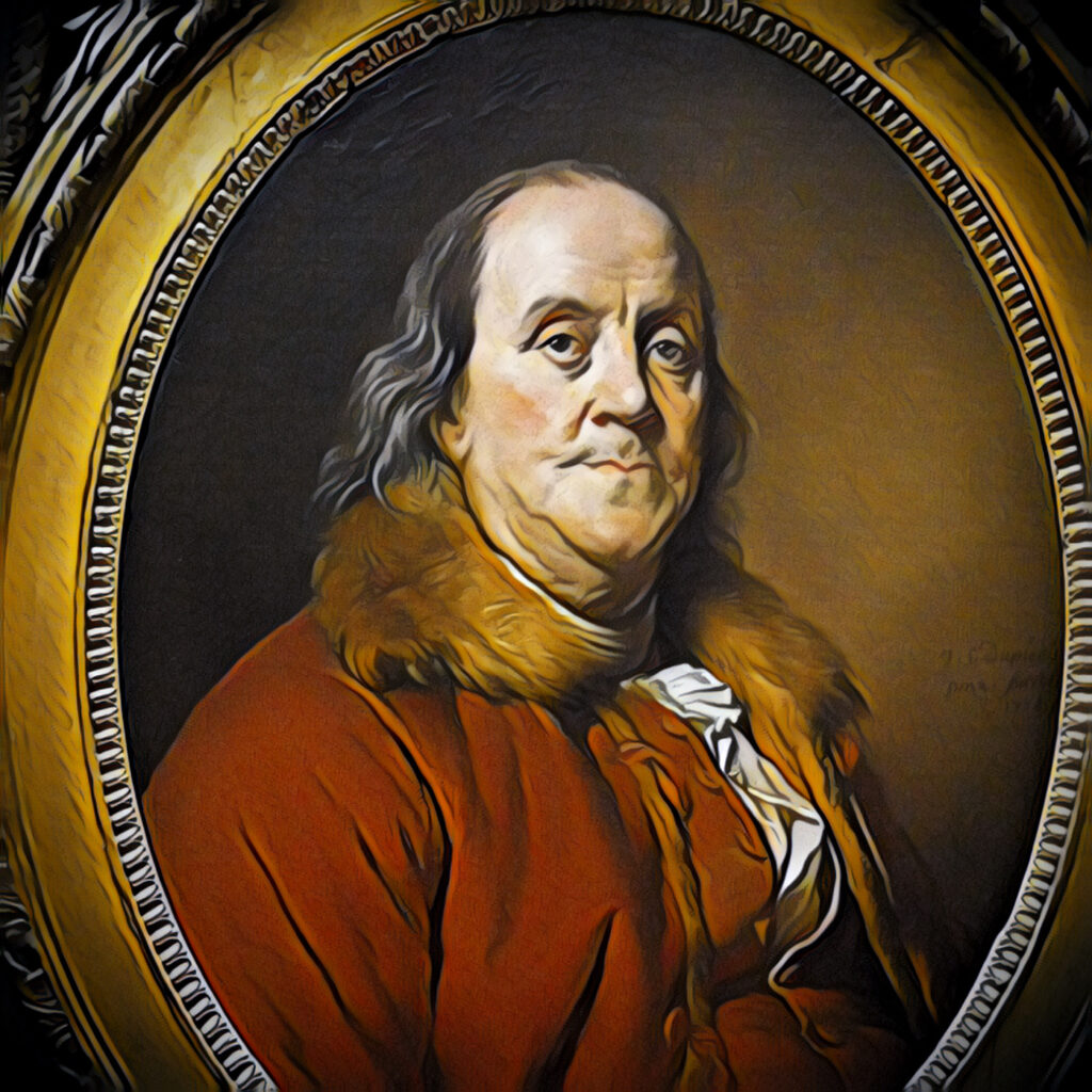 Benjamin Franklin, first President of the United States of New England
