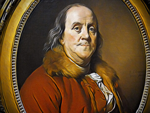 Benjamin Franklin, first President of the United States of New England