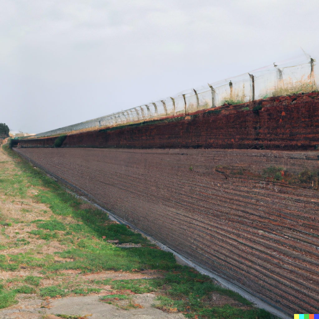 The Long Wall that separates the Empire of Australia's California from Cascadia's territory