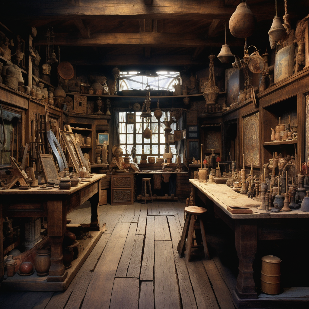 The Old Master's Workshop is exactly as he left it inside the Workshop of Da Vinci in New Bordeaux